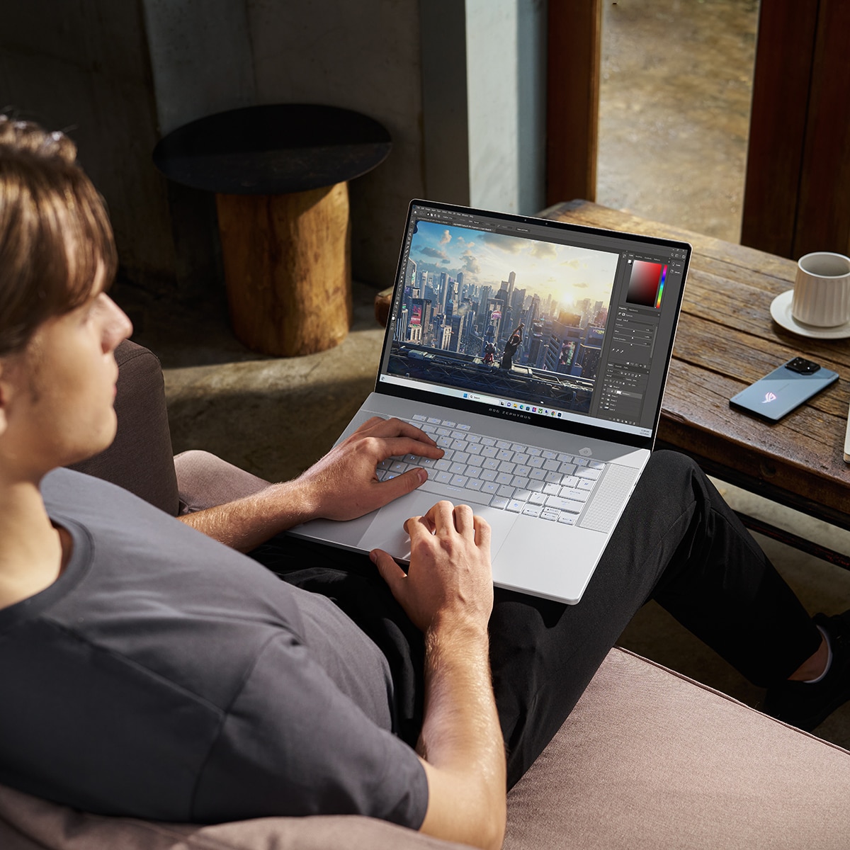 Portáil Gaming ASUS ROG Zephyrus G16 OLED GU605CX-QR113W, Intel Core Ultra 9 285H, 64GB, 2TB SSD, Nvidia GeForce RTX 5090 24GB, 16", W11 - Gray Gray-9