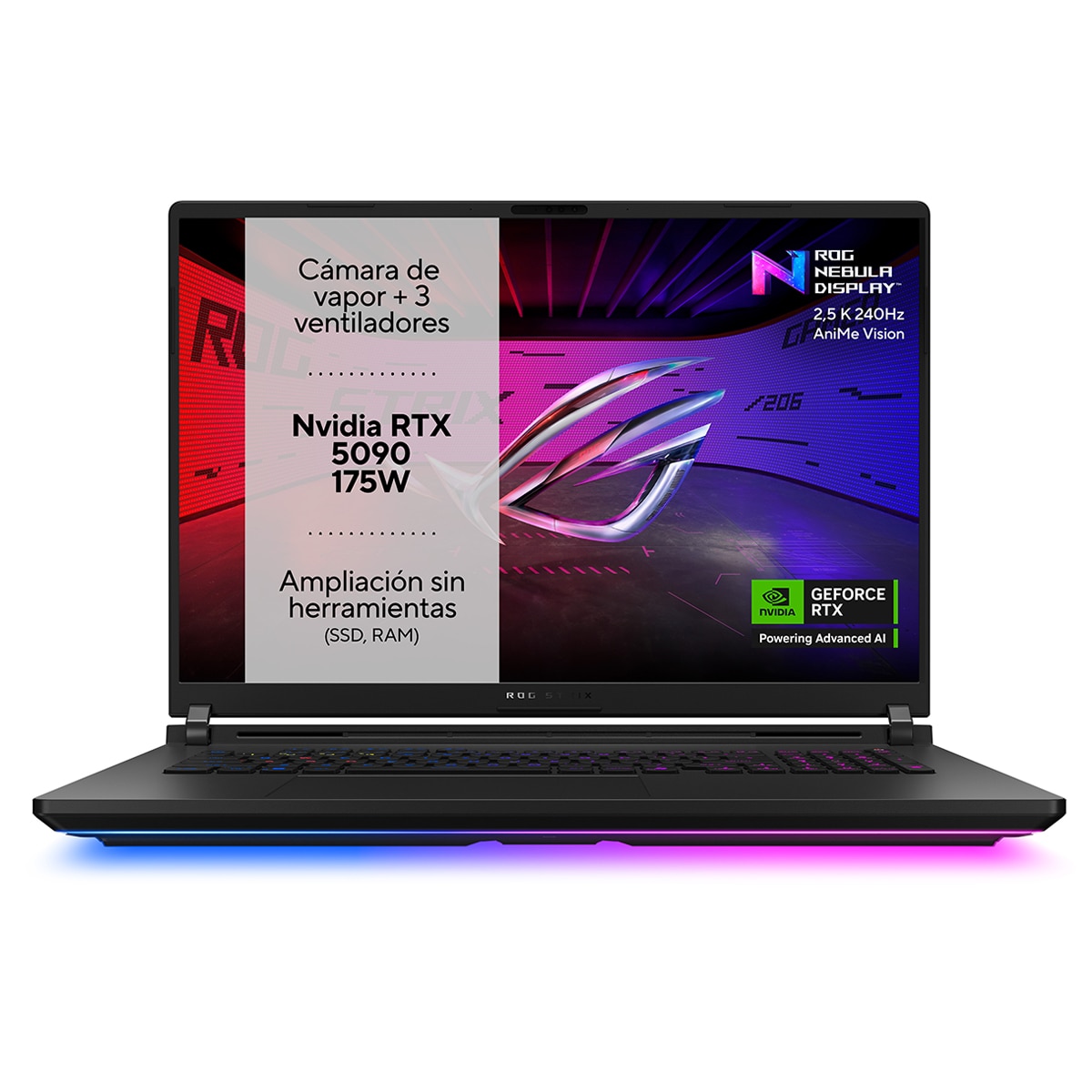 Imagen 0 de Portátil Gaming ASUS ROG Strix SCAR 18 G835LX-SA046W, Intel Core Ultra-9 275HX, 64GB, 4TB SSD, Nvidia GeForce RTX 5090 24GB, 18", W11