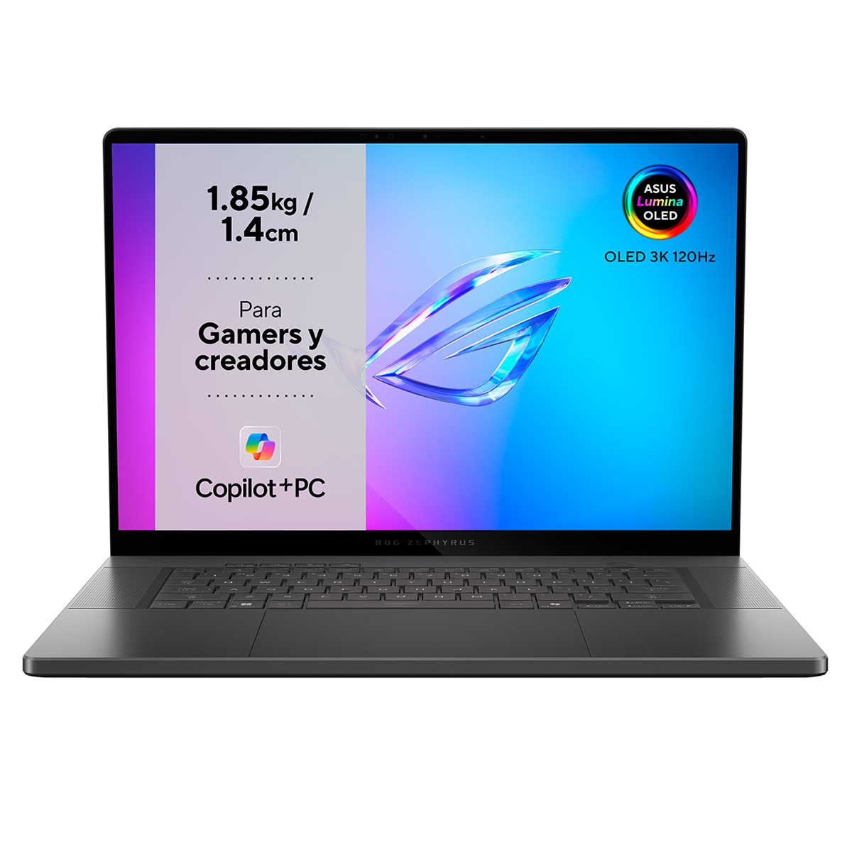 Portátil Gaming ASUS ROG Zephyrus G14 OLED GA403WW-QS077W, Ryzen AI 9-HX 370, 64GB, 2TB SSD, Nvidia GeForce RTX 5080 16GB, 14", W11 Gris eclipse-1