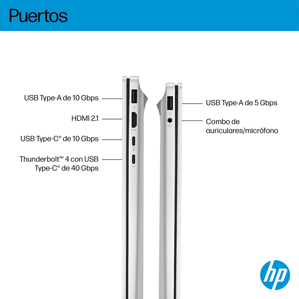 Portátil HP OmniBook 7 16-ay0000ns, Intel Core Ultra 7-255H, 32GB, 1TB SSD, NVIDIA GeForce RTX 4050 6GB, 16" OLED, W11 Plata-5