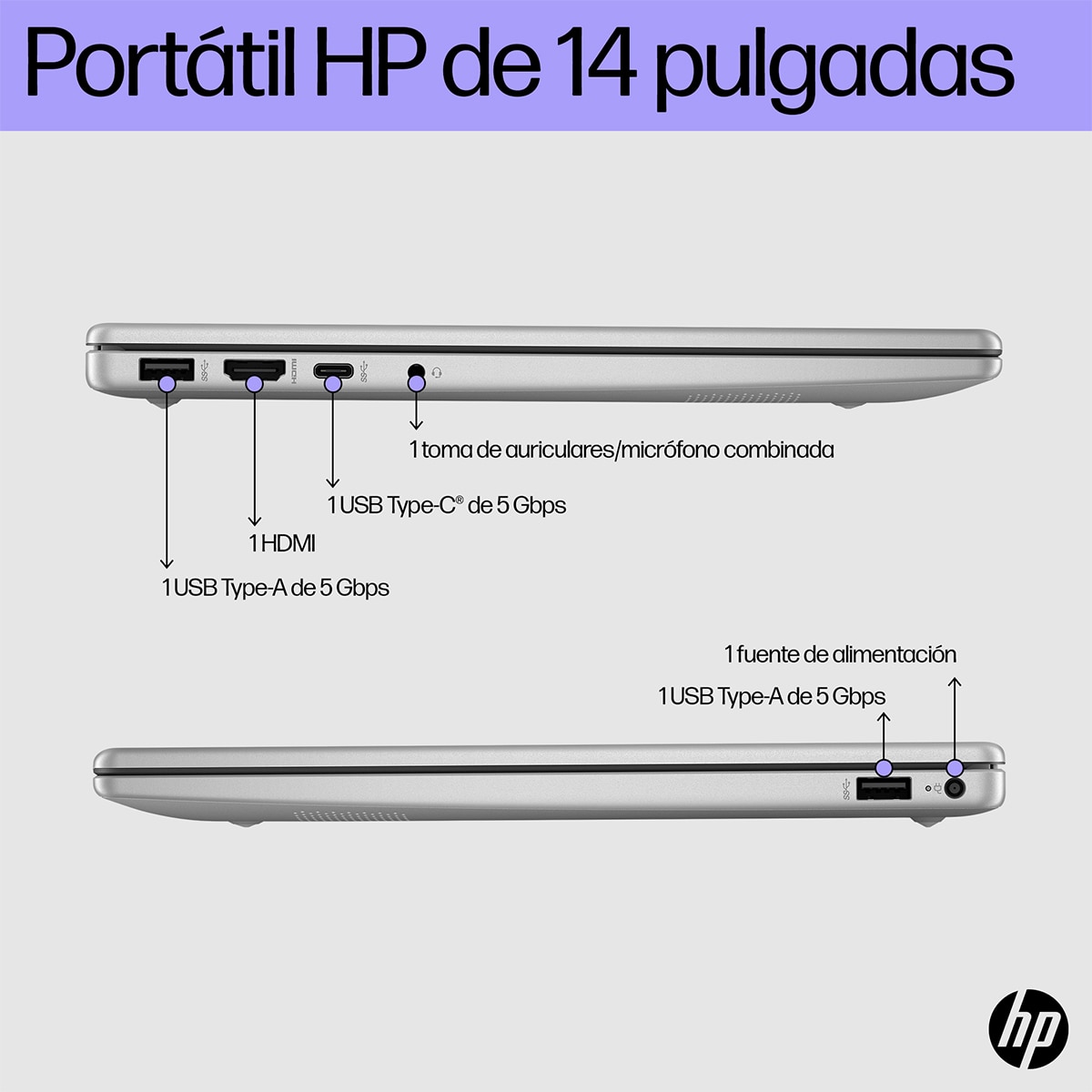 Portátil HP 14-ep0006ns, i7-1355U, 16GB, 512GB SSD, 14", W11 Plata-4
