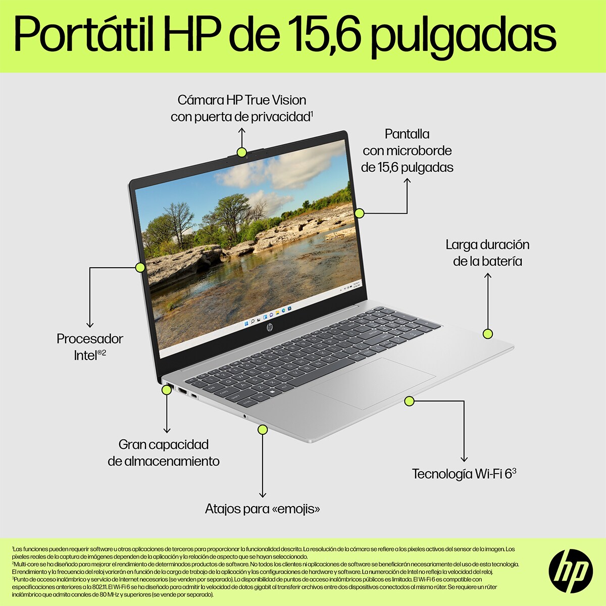Portátil HP 15-fd1018ns, Intel Core Ultra 7-155H, 32GB, 1TB SSD, 15,6", Sin SO Plata-6