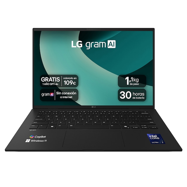 Imagen 0 de Portátil LG gram 14Z90T, Intel Core Ultra 7-255H, 32GB, 2TB SSD, 14", W11