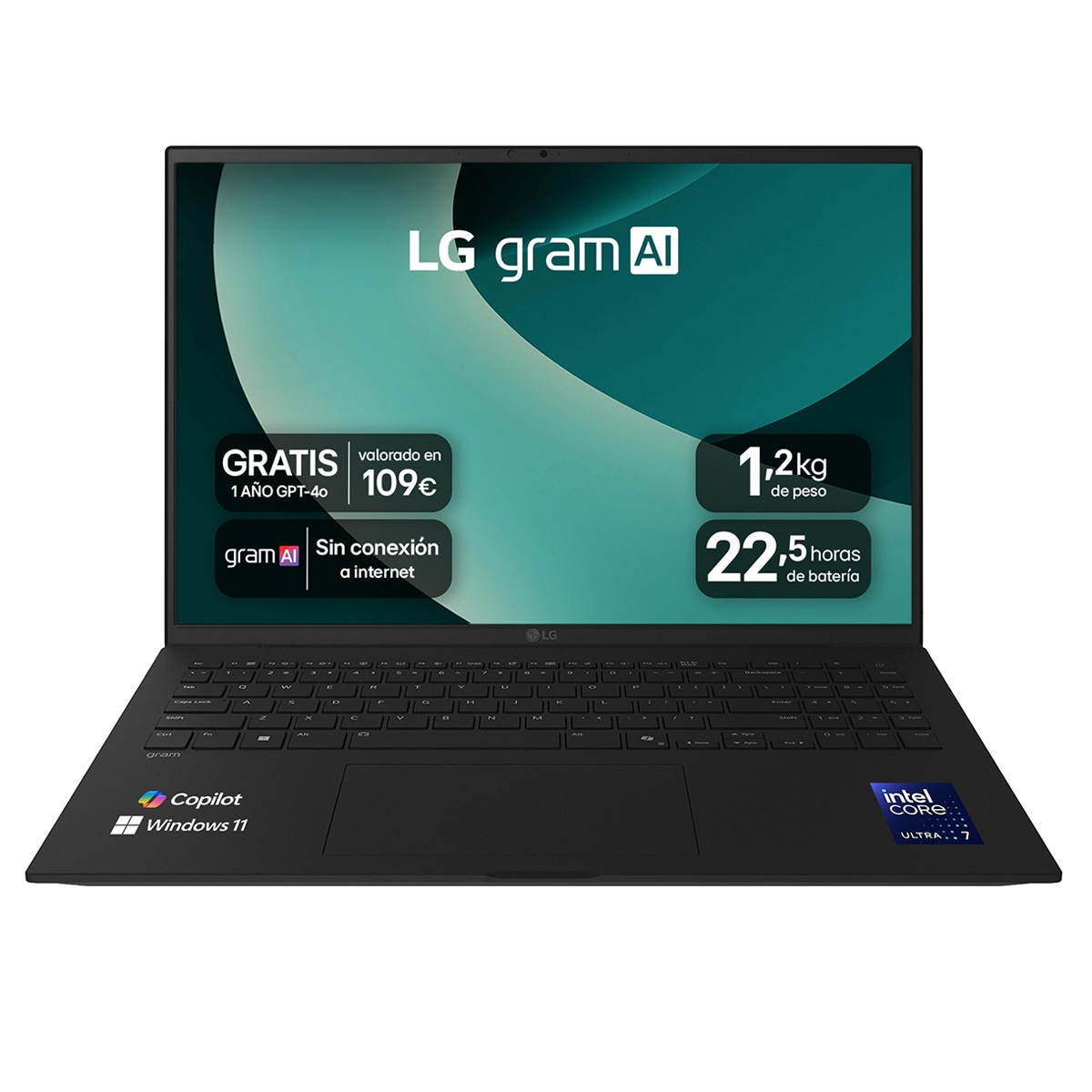 Imagen 0 de Portátil LG gram 16Z90T, Intel Core Ultra 7-255H, 32GB, 2TB SSD, 16", W11