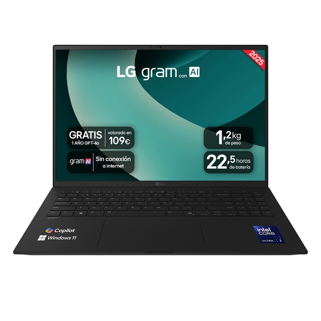 Imagen 0 de Portátil LG gram 16Z90T, Intel Core Ultra 7-255H, 32GB, 2TB SSD, 16", W11