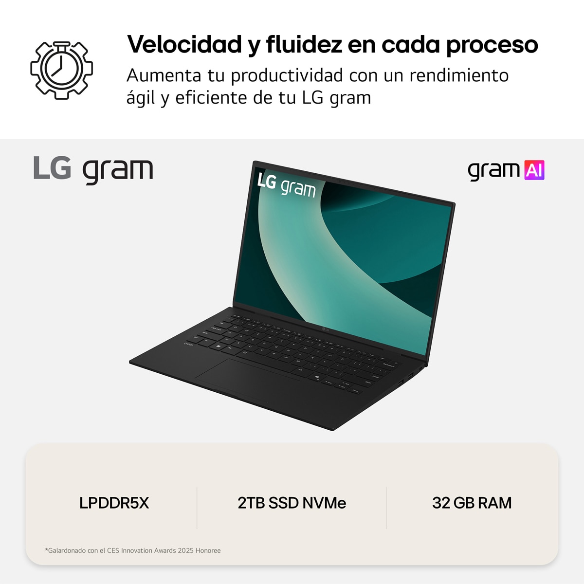 Portátil LG gram 16Z90T, Intel Core Ultra 7-255H, 32GB, 2TB SSD, 16", W11 Negro-9