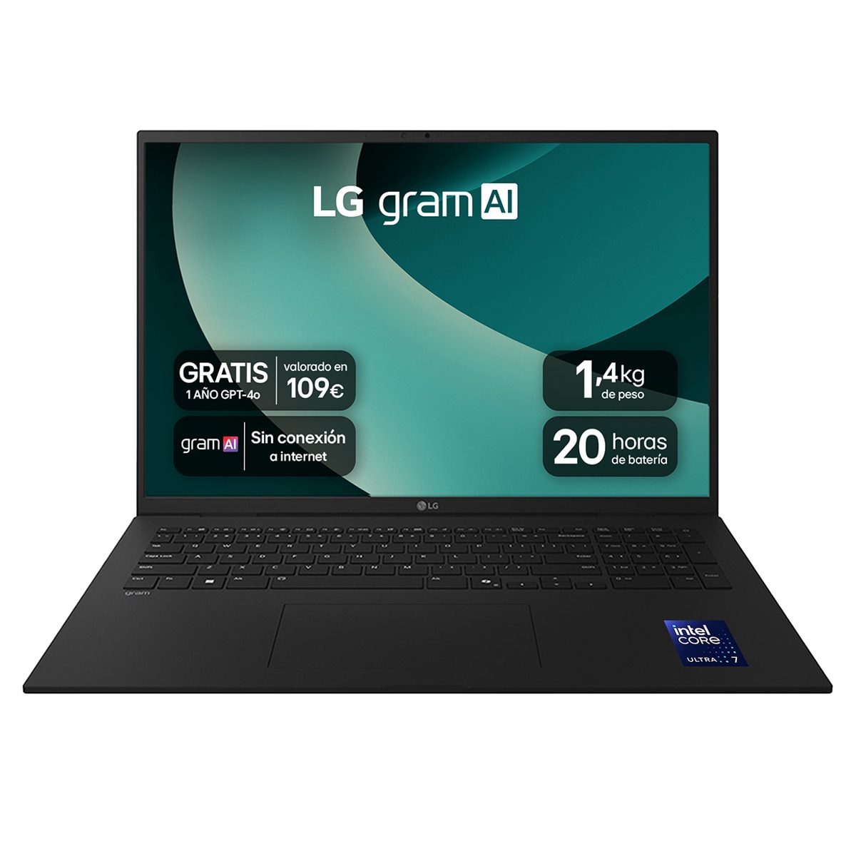 Imagen 0 de Portátil LG gram 17ZD90T, Intel Core Ultra 7-255H, 16GB, 1TB SSD, 17", Sin SO