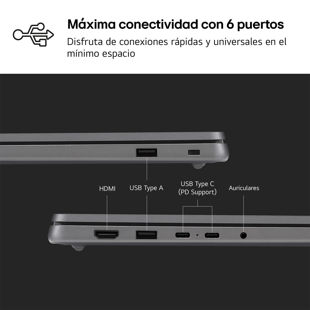 Portátil LG gram Book 15U50T, Intel Core i5-1334U, 16GB, 512GB SSD, 15", W11 Plateado-9