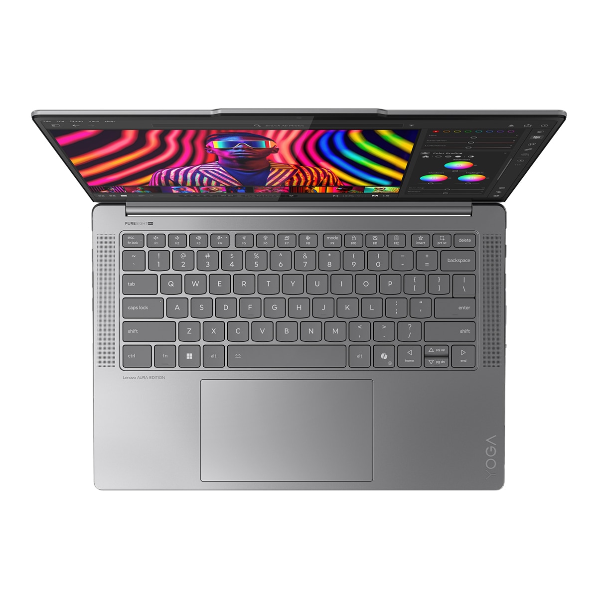Portátil Lenovo Yoga Pro 7 14IAH10, Intel Core Ultra 9-285H, 32GB, 1TB SSD, 14,5", W11 Luna Grey-4
