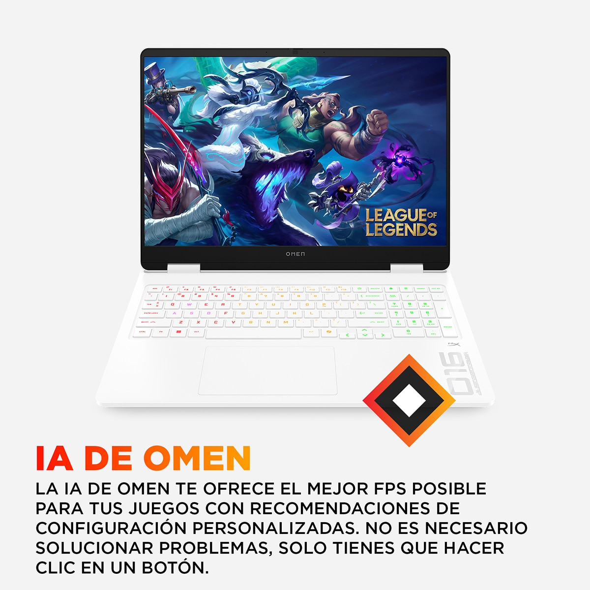 Portátil Gaming HP OMEN 16-am0009ns, Intel Core 7-240H, 32GB, 1TB SSD, Nvidia GeForce RTX 5060 8GB, 16", W11 Blanco-6