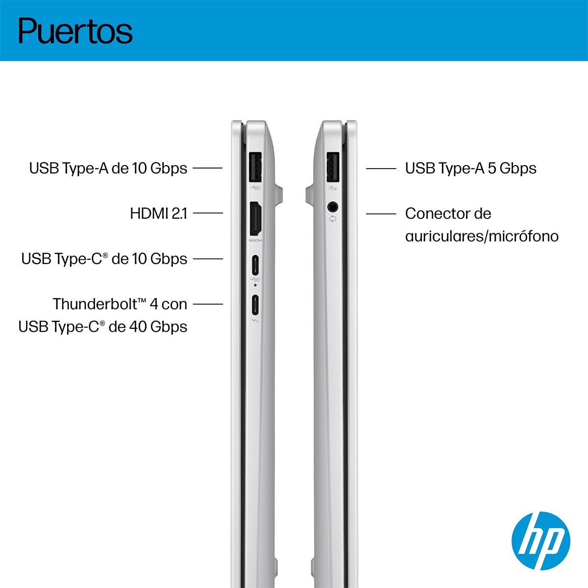 Portátil HP OmniBook 7 14-fr0027ns, Intel Core Ultra 7 EVO-255U, 16GB, 1TB SSD, 14" OLED, W11 Plata-5