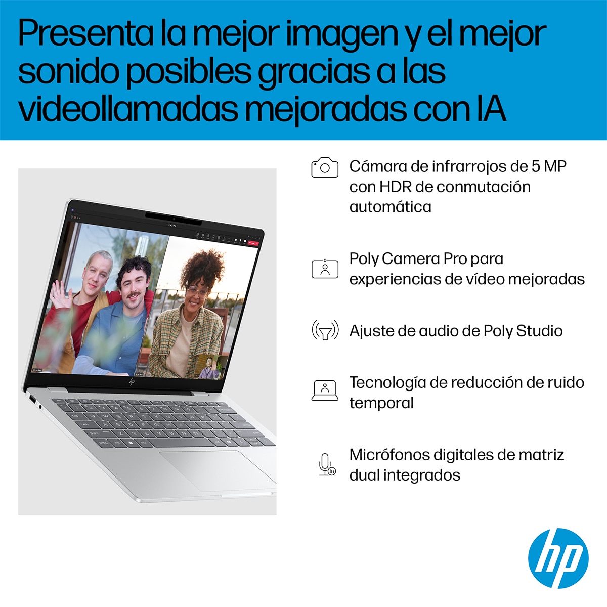 Portátil HP OmniBook 7 14-fr0001ns, Intel Core Ultra 5 EVO-225U, 16GB, 1TB SSD, 14" OLED, W11 Plata-6