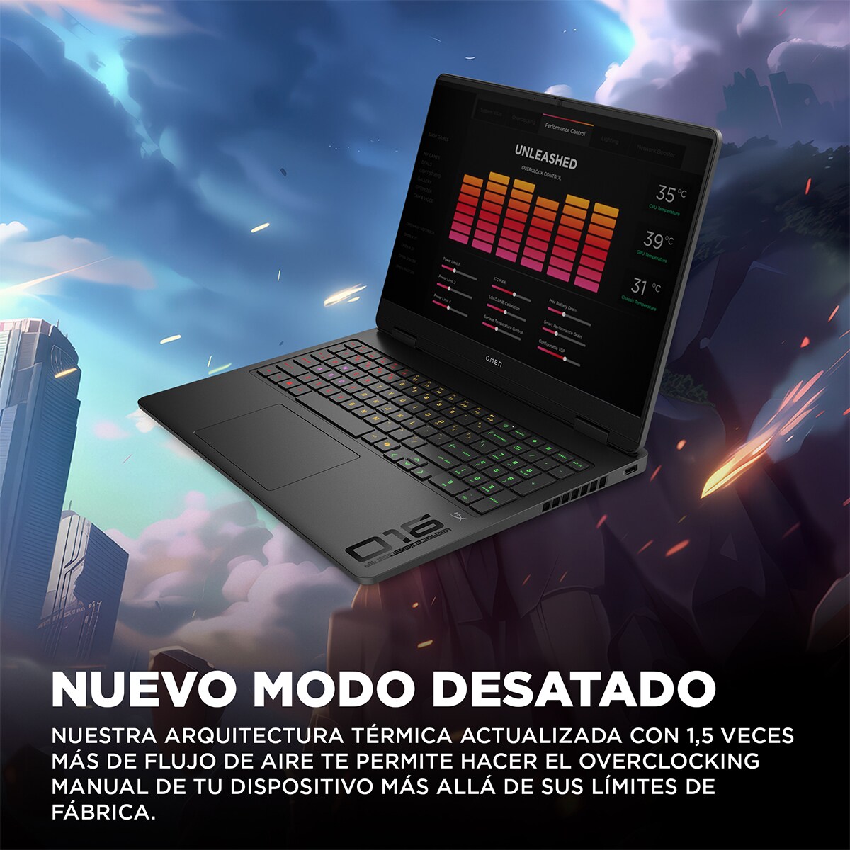 Portátil Gaming HP OMEN 16-am0017ns, i9-14900HX, 32GB, 1TB SSD, Nvidia GeForce RTX 5060 8GB, 16", W11 Negro-8