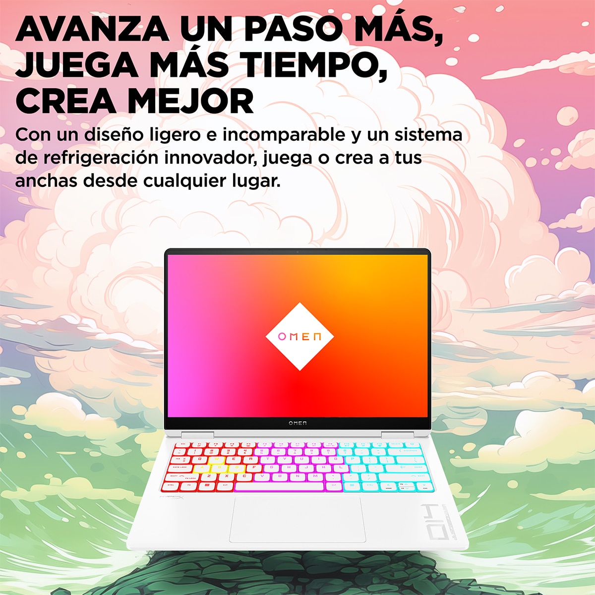 Portátil Gaming HP OMEN Transcend 14-fb1003ns, Intel Core Ultra 9-285H, 64GB, 1TB SSD, Nvidia GeForce RTX 5070 8GB, 14" OLED, W11 Blanco-6