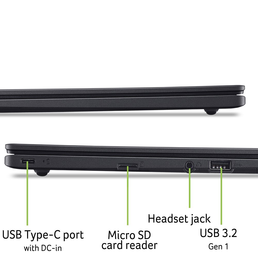 Portátil Chromebook Acer 314 CBOA314-1H, Intel Celeron N4500, 4GB, 128GB eMMC, 14" FullHD, ChromeOS, Negro Negro-8