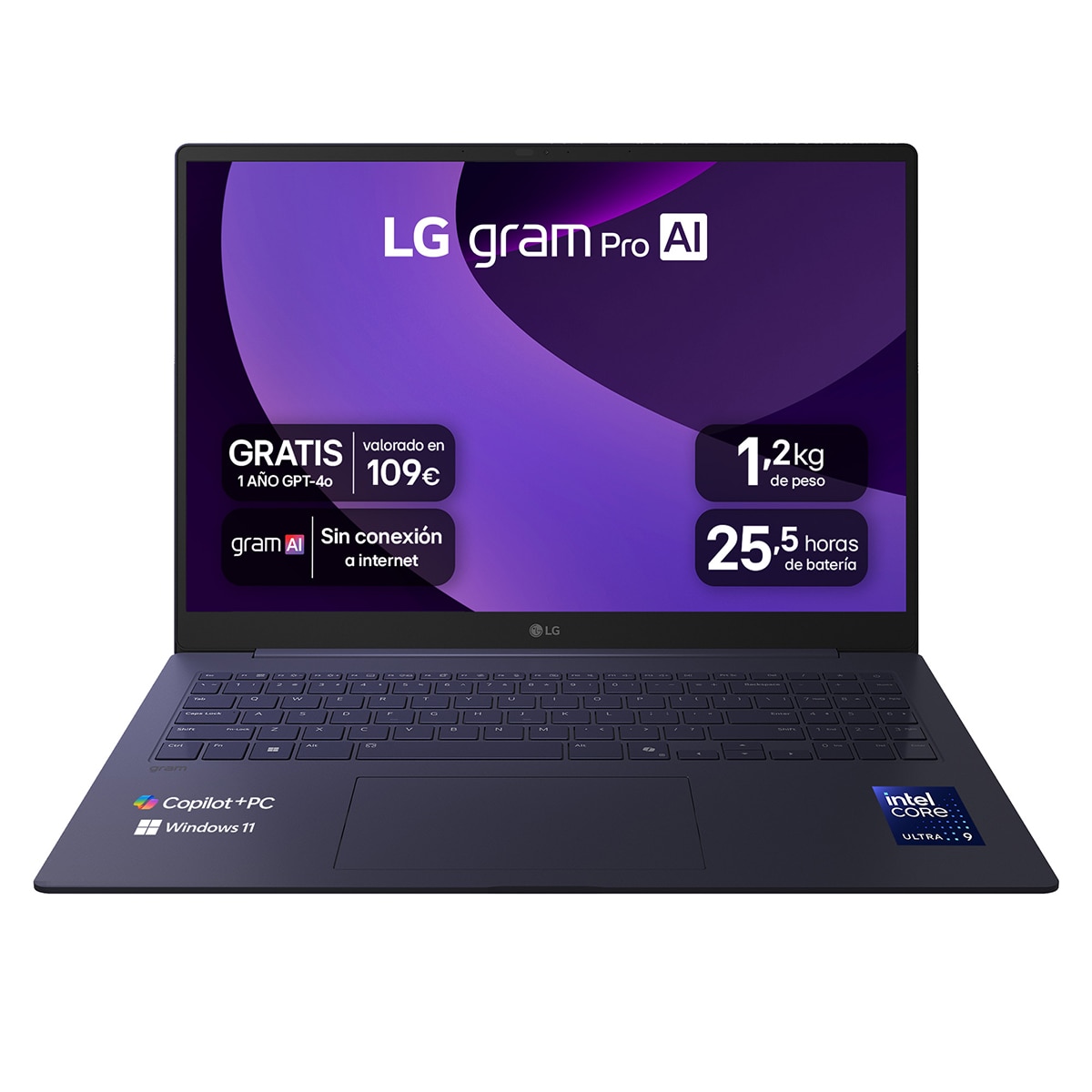 Imagen 0 de Portátil  LG gram pro 16Z90TS-G.AU99B con AI, Intel Core Ultra 9-288V, 32GB, 1TB SSD, 16", W11