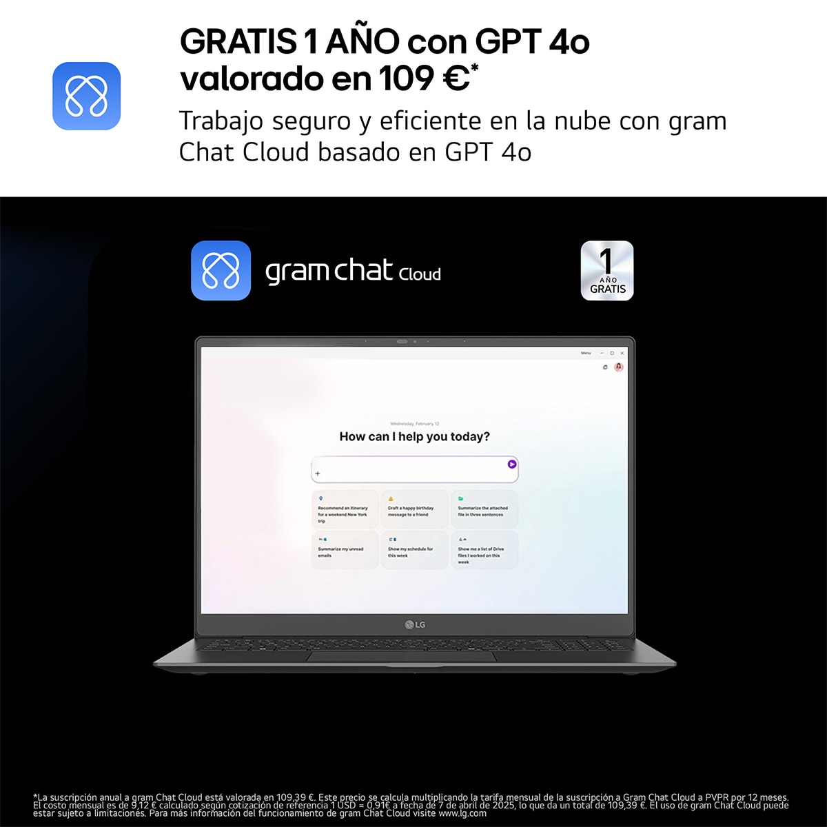 Portátil LG gram pro 16Z90TS-G.AU99B con AI, Intel Core Ultra 9-288V, 32GB, 1TB SSD, 16", W11 Gris metálico-6