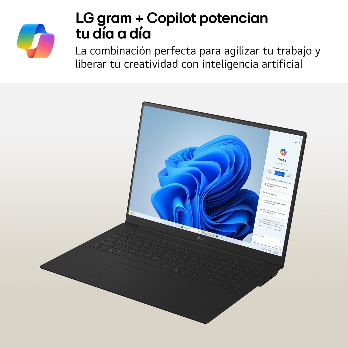 Portátil LG gram pro 16Z90TR-E.AD88B, Intel Core Ultra 7-255H, 32GB, 1TB SSD, Nvidia GeForce RTX 5050 8GB , 16", W11 Negro-2