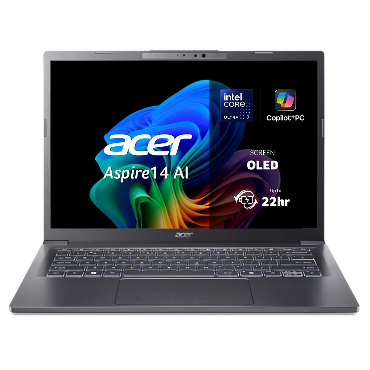 Imagen 0 de Portátil ACER Aspire 14 AI Copilot+ PC, Intel Core Ultra 7-256V, 16GB, 1TB SSD, 14" OLED, W11