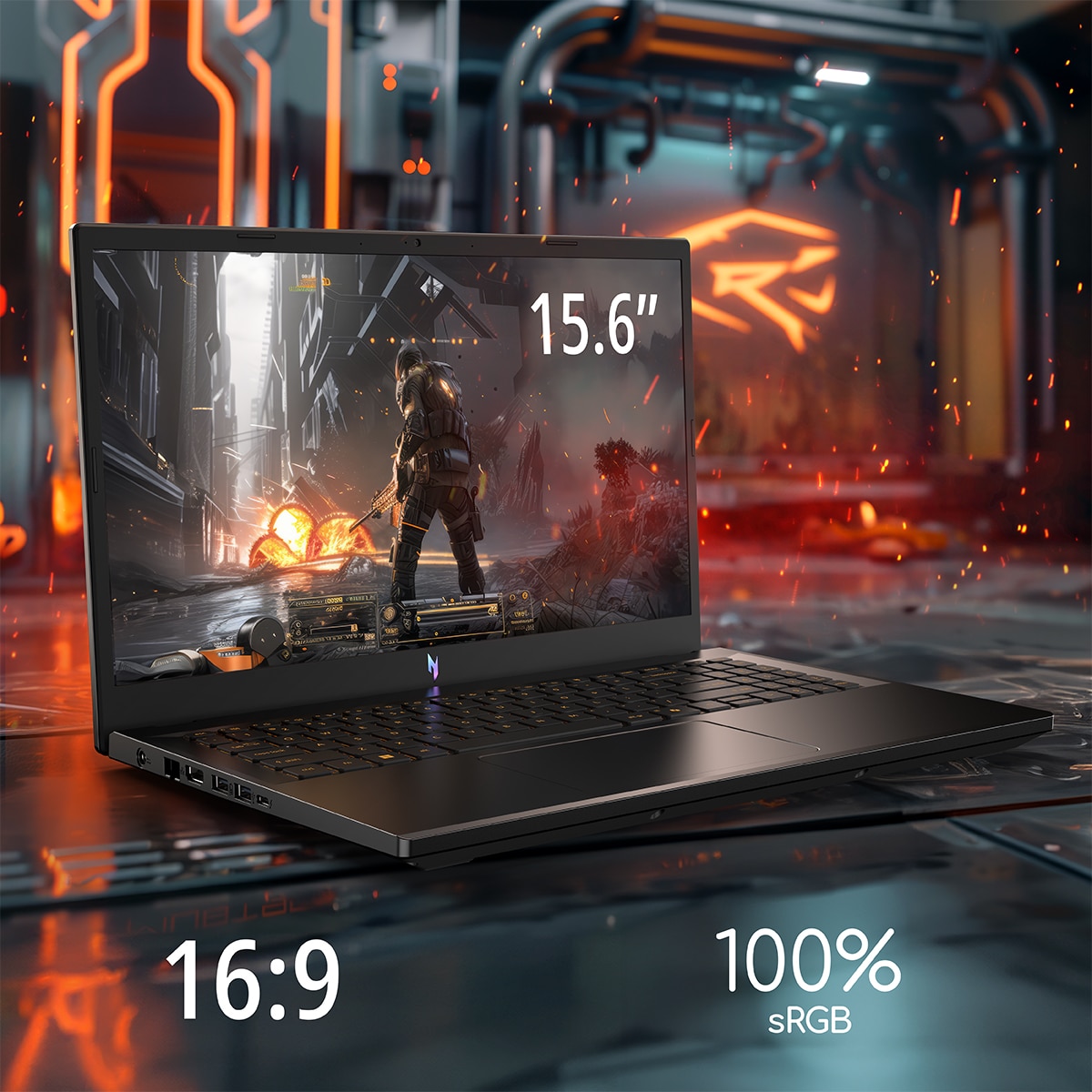 Portátil Gaming ACER Nitro V 15, i5-13420H, 16GB, 1TB SSD, GeForce RTX 5050, 15,6", Sin sistema operativo Negro-8