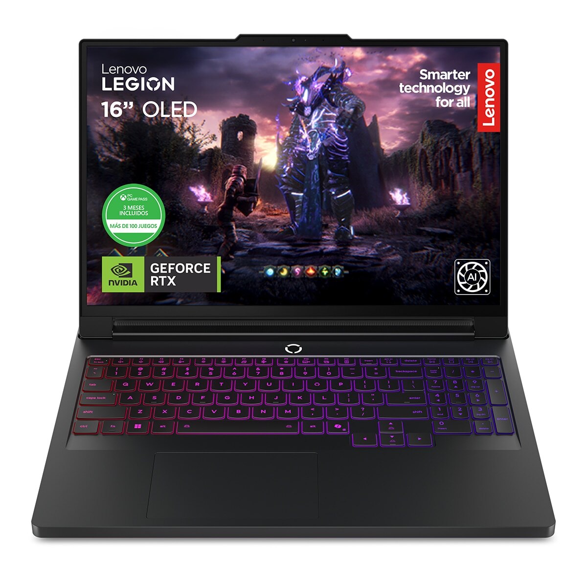 Portátil Gaming Lenovo Legion Pro 7 16IAX10H, Intel Core Ultra 9-275HX, 64GB, 2TB SSD, Nvidia GeForce RTX 5090 24GB, 16", W11 Negro-1