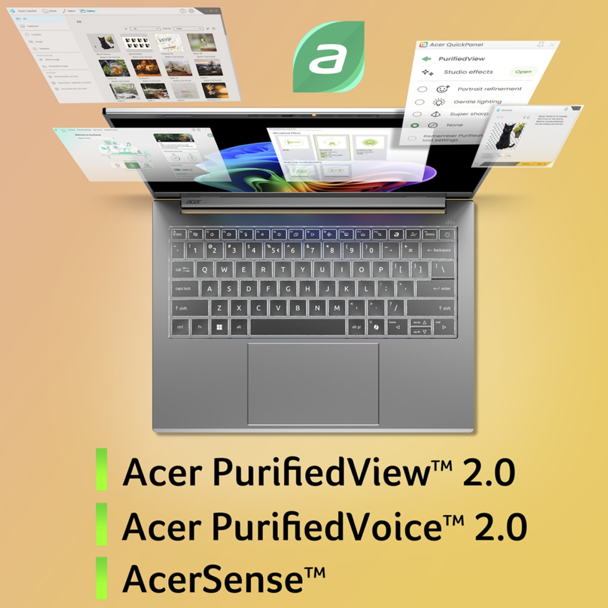 Portátil Acer Aspire 14 AI A14-61M Copilot+ PC, Ryzen AI 5-330, 32GB, 1TB SSD, 14", W11 Plata-5