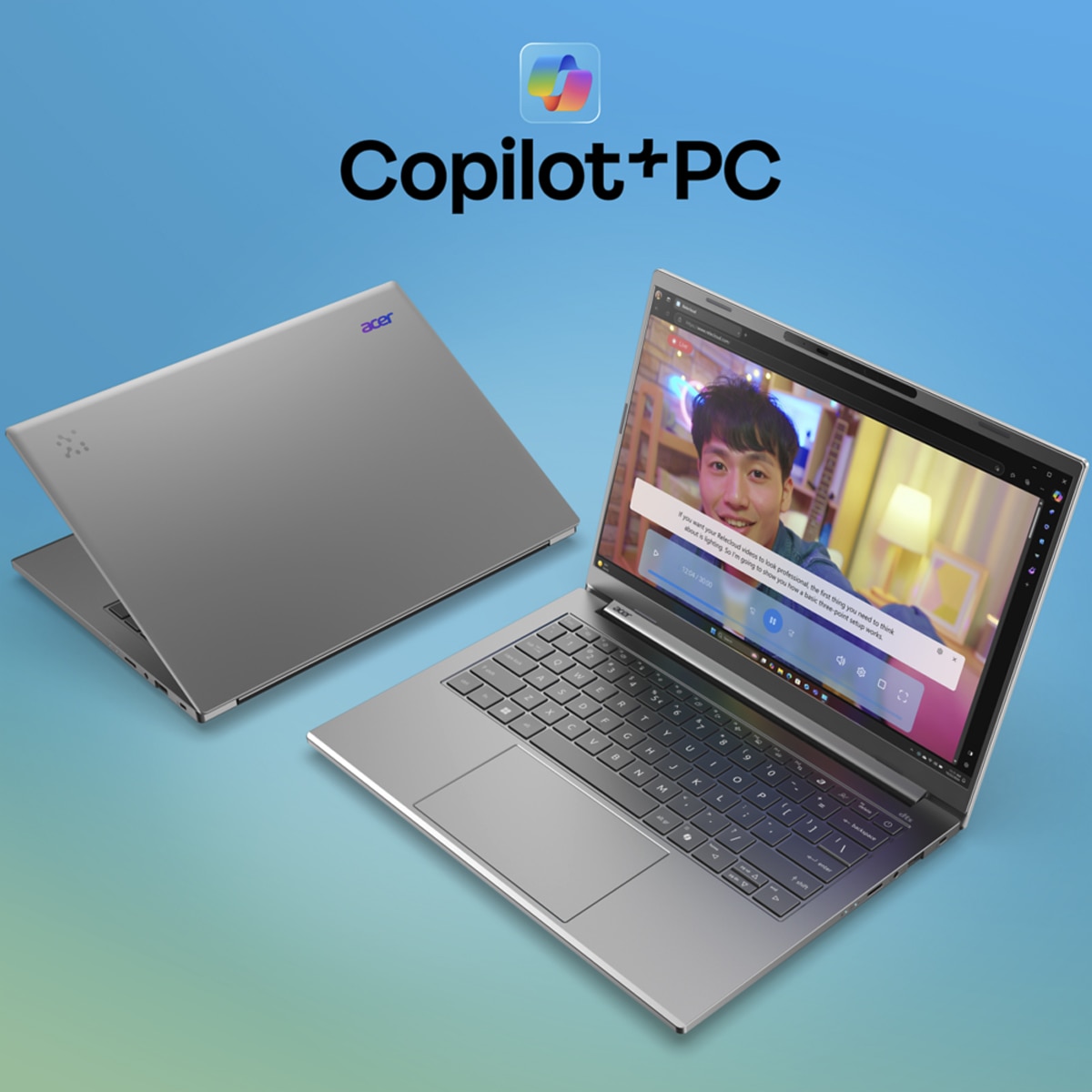 Portátil Acer Aspire 14 AI A14-53M Copilot+ PC, Intel Core Ultra 7-256V, 16GB, 1TB SSD, 14" OLED, W11 Plata-5