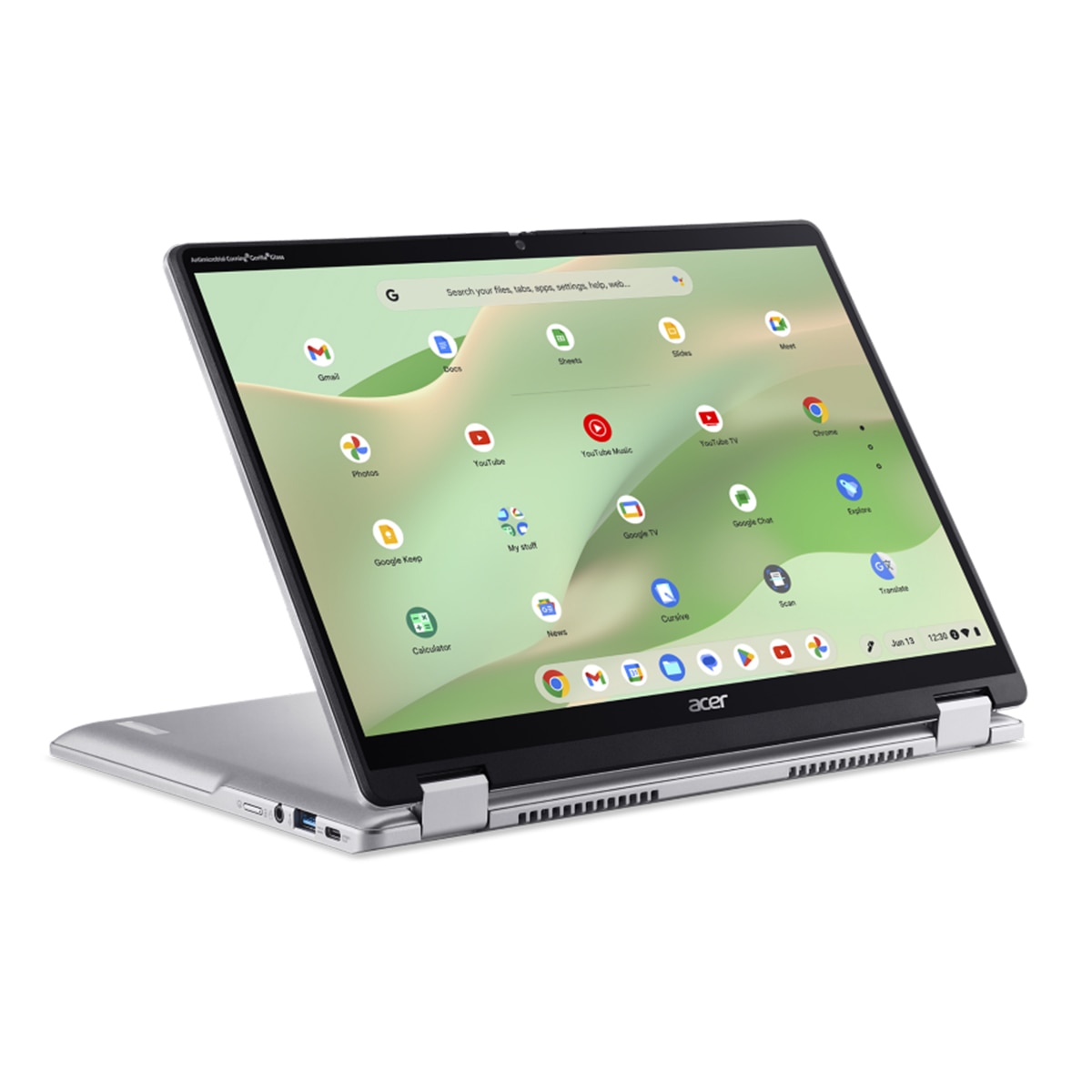 Imagen 3 de Portátil Acer Chromebook Spin 314 CP314-2HN-C2JK, Intel N100, 8GB, 128GB eMMC, 14", ChromeOS - Plata Plata