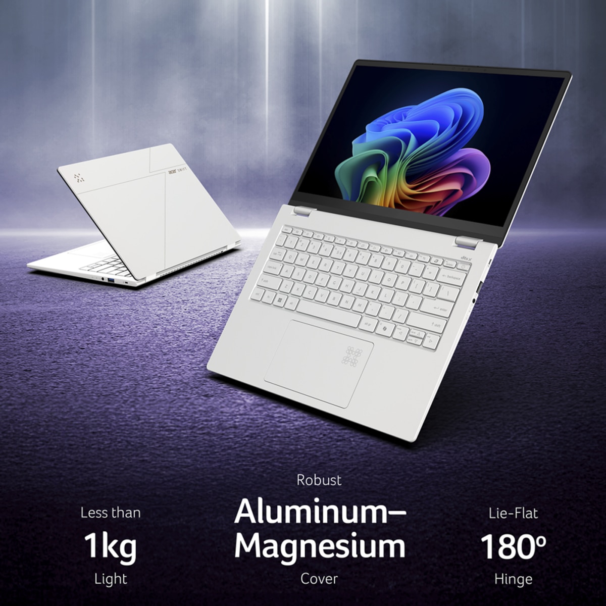 Portátil Acer Swift Edge 14 AI, Intel Core Ultra 9-288V, 32GB, 1TB SSD, 14", W11 Blanco-2