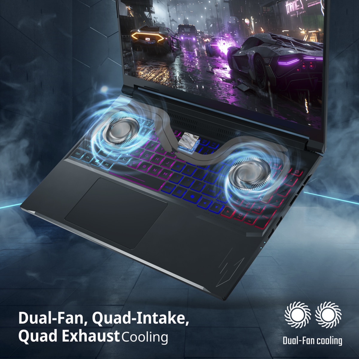 Portátil Gaming Acer Nitro V 16S AI ANV16S, Ryzen AI 7-350, 32GB, 1TB SSD, Nvidia GeForce RTX 5070 8GB, 16", W11 Negro-2