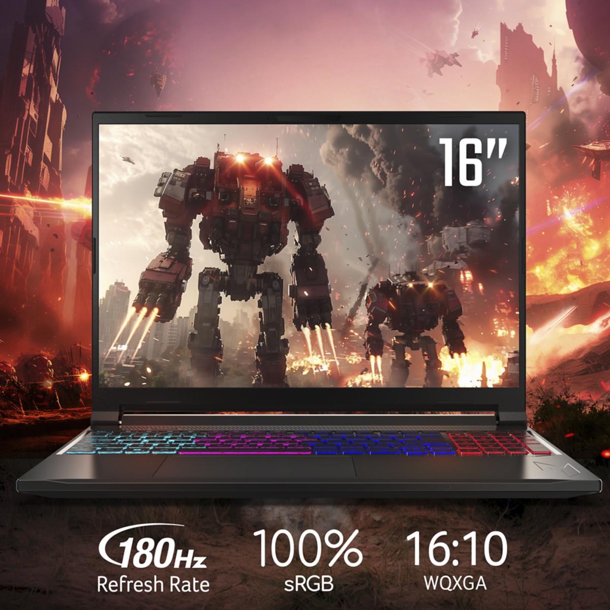 Portátil Gaming Acer Nitro V 16S AI ANV16S, Ryzen AI 7-350, 32GB, 1TB SSD, Nvidia GeForce RTX 5070 8GB, 16", W11 Negro-3