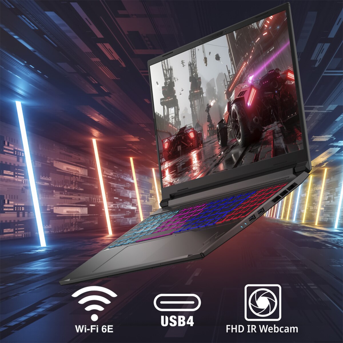 Portátil Gaming Acer Nitro V 16S AI ANV16S, Ryzen AI 7-350, 32GB, 1TB SSD, Nvidia GeForce RTX 5070 8GB, 16", W11 Negro-6