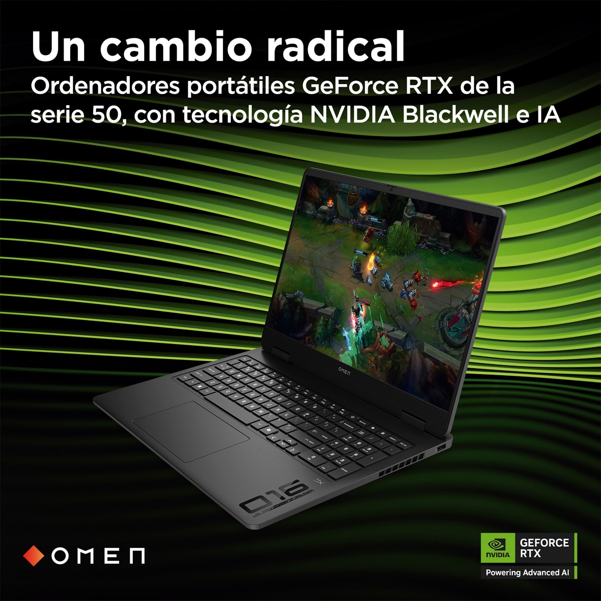 Portátil Gaming HP OMEN Slim 16-an0048ns, Intel Core Ultra 7 255H, 32GB, 1TB SSD, Nvidia GeForce RTX 5070 8GB, 16", W11 Negro-9