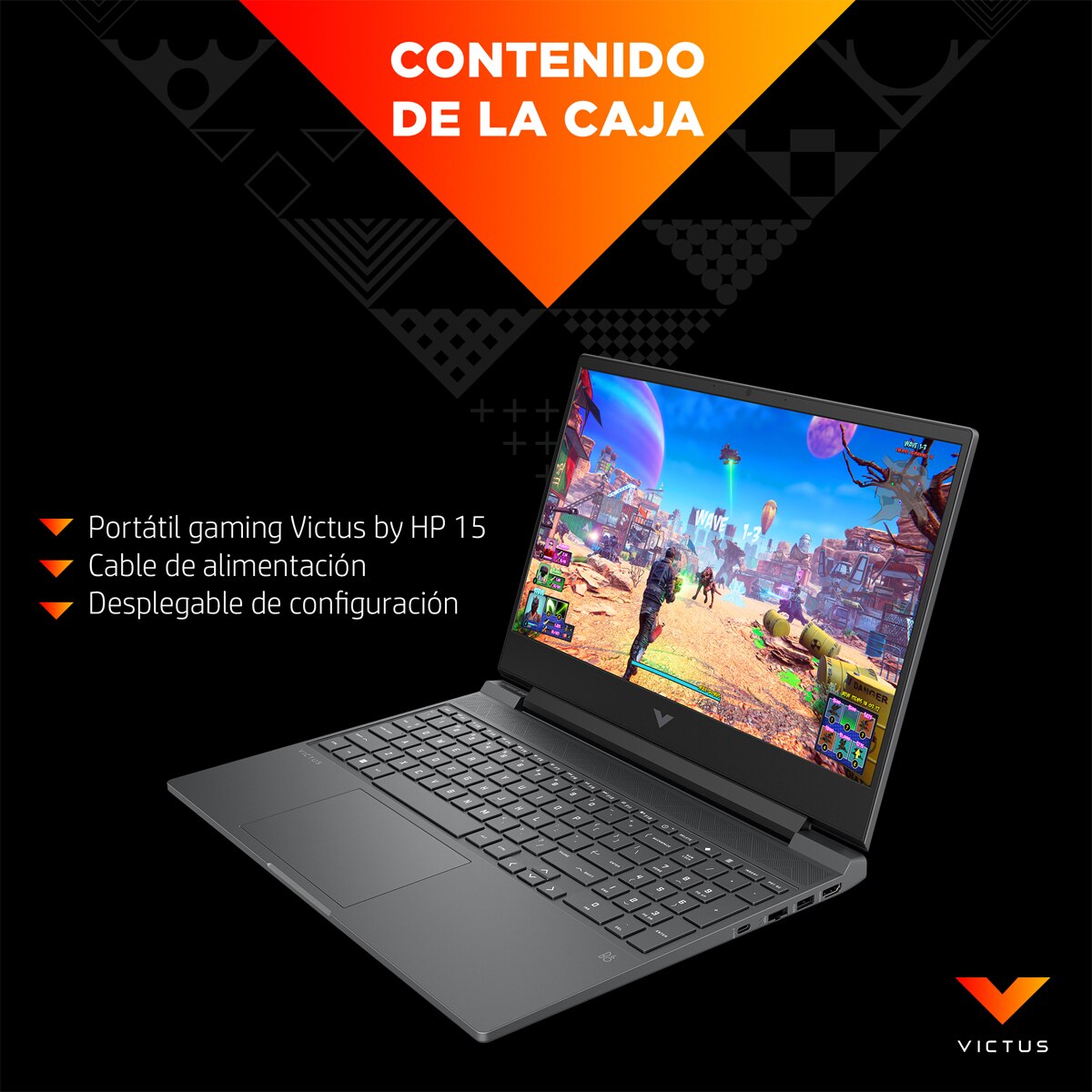 Portátil Gaming HP VICTUS 15-fa2073ns, Intel Core i5-14450HX, 16GB, 512GB SSD, Nvidia GeForce RTX 4050 6GB, 15,6", W11 - Gris oscuro Gris oscuro-9
