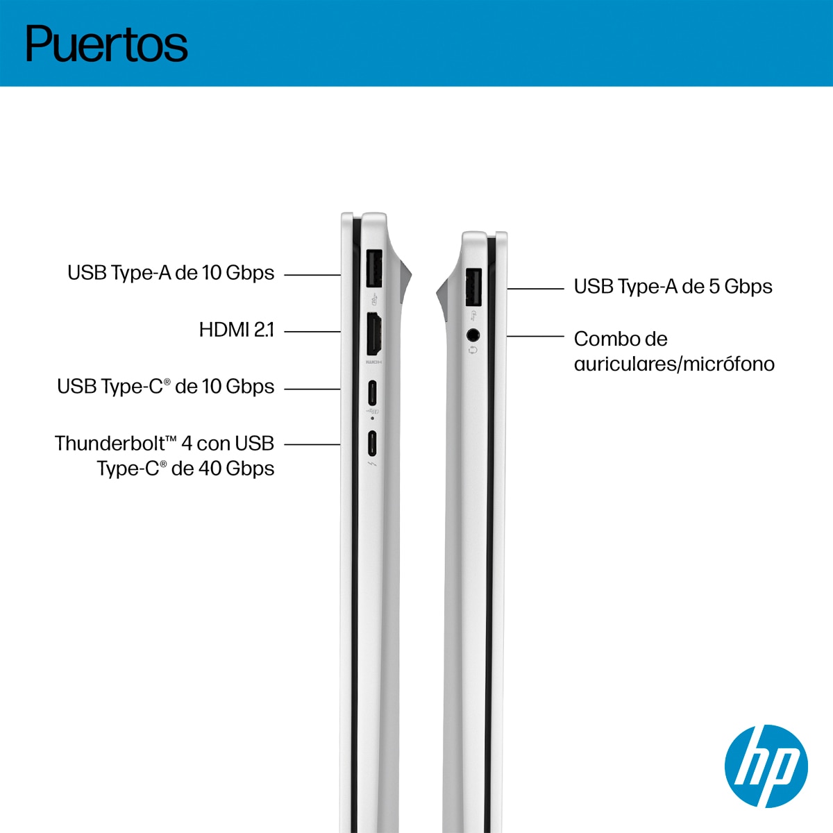 Portátil HP OmniBook 7 16-bh0000ns, Copilot+ PC, Intel Core Ultra 7 356H, 32GB, 1TB SSD, Nvidia GeForce RTX 5050 8GB, 16" OLED, W11, Sin cargador - Plata Plata-5
