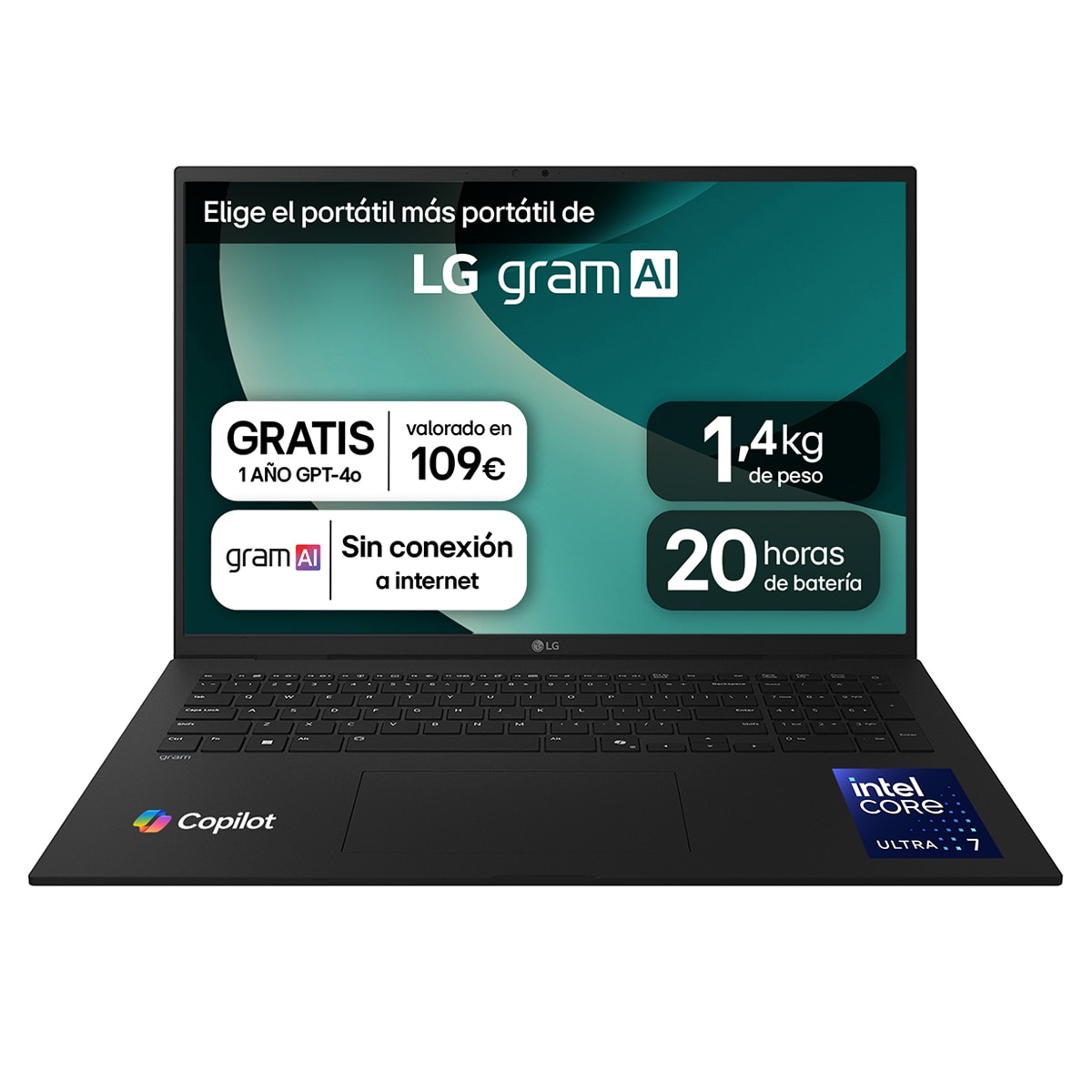 Imagen 0 de Portátil LG gram 17ZD90T-G.AX88B, Intel Core Ultra 7-255H, 32GB, 1TB SSD, 17", Sin Sistema Operativo