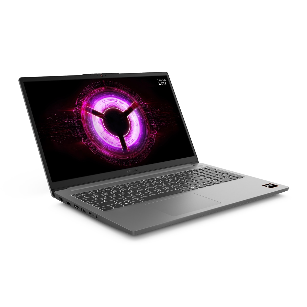 Portátil Gaming Lenovo LOQ15ARP10E, Ryzen 7-7735HS, 16GB, 512GB SSD, Nvidia GeForce RTX 4050 6GB, 15,6", W11 Gris Lunar-3
