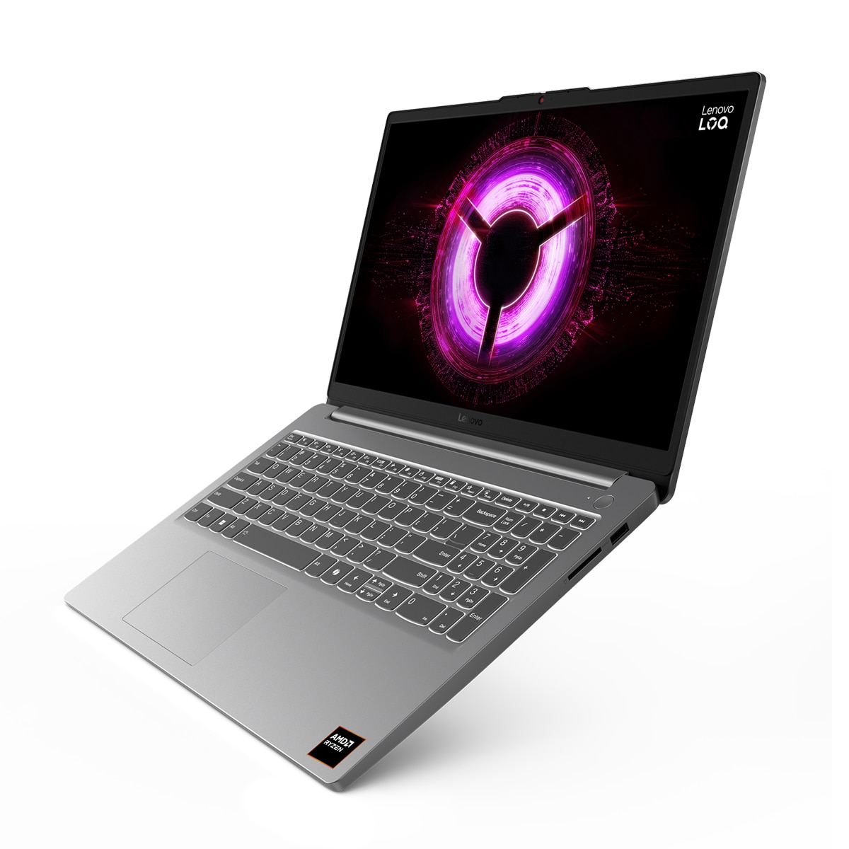 Portátil Gaming Lenovo LOQ15ARP10E, Ryzen 7-7735HS, 16GB, 512GB SSD, Nvidia GeForce RTX 4050 6GB, 15,6", W11 Gris Lunar-5