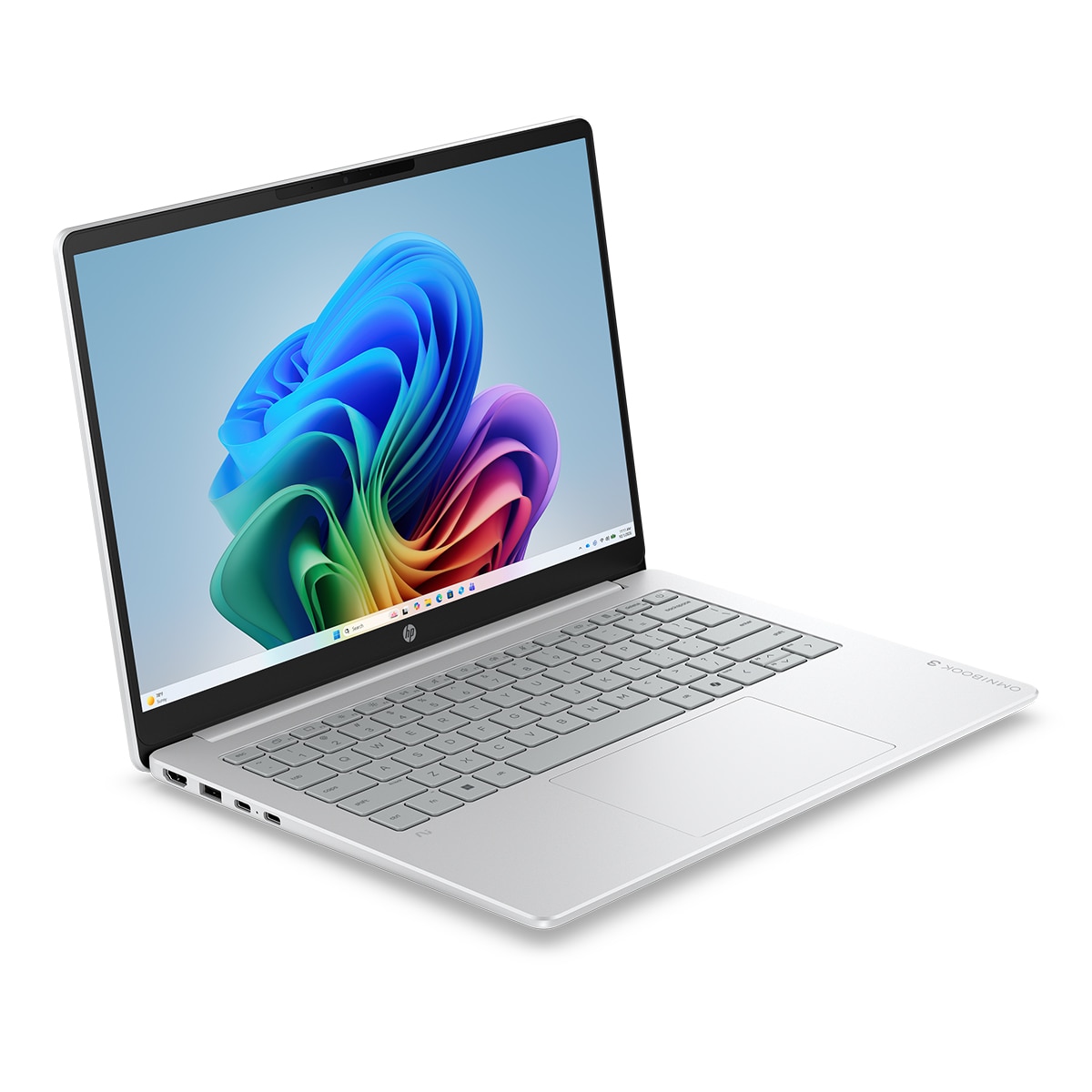 Portátil HP OmniBook 3 14-hz0006nsx Copilot+PC, QC Snapdragon X1-26-100, 16GB, 512GB SSD, Qualcomm Adreno, 14", W11, Sin cargador Plata-2