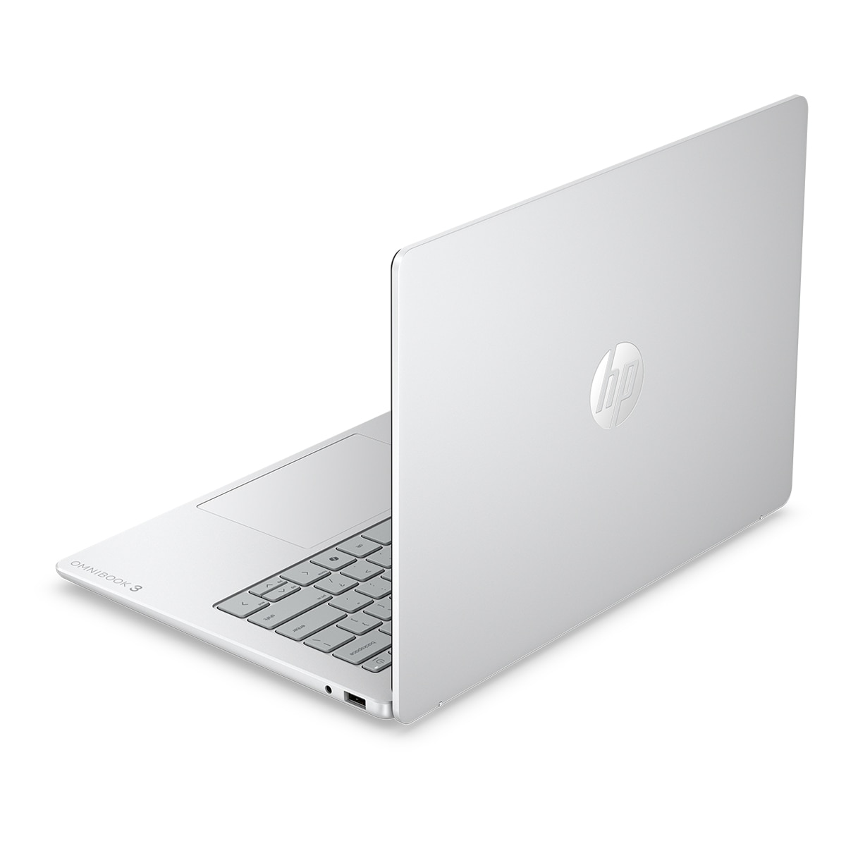 Portátil HP OmniBook 3 14-hz0006nsx Copilot+PC, QC Snapdragon X1-26-100, 16GB, 512GB SSD, Qualcomm Adreno, 14", W11, Sin cargador Plata-3