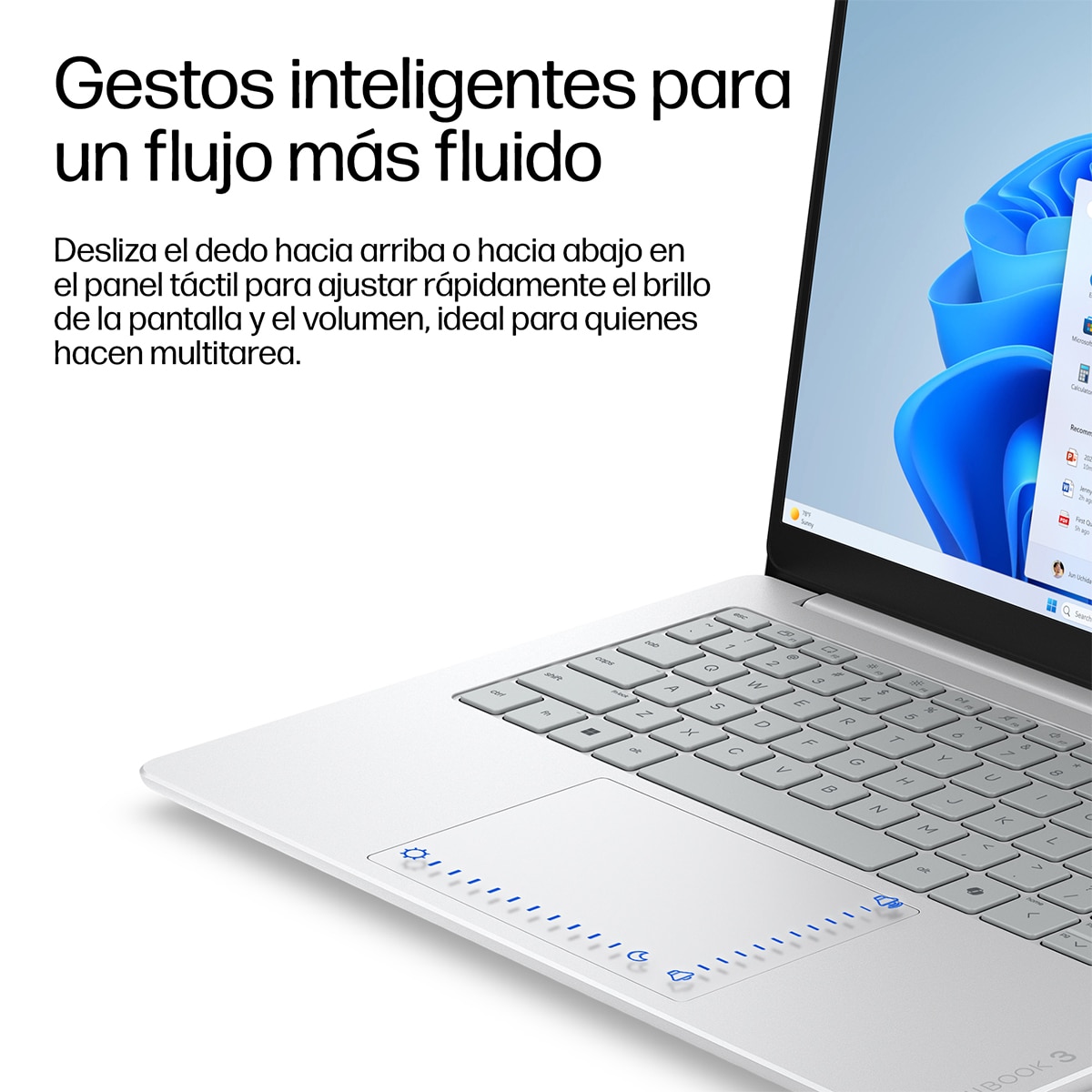 Portátil HP OmniBook 3 14-hz0006nsx Copilot+PC, QC Snapdragon X1-26-100, 16GB, 512GB SSD, Qualcomm Adreno, 14", W11, Sin cargador Plata-8