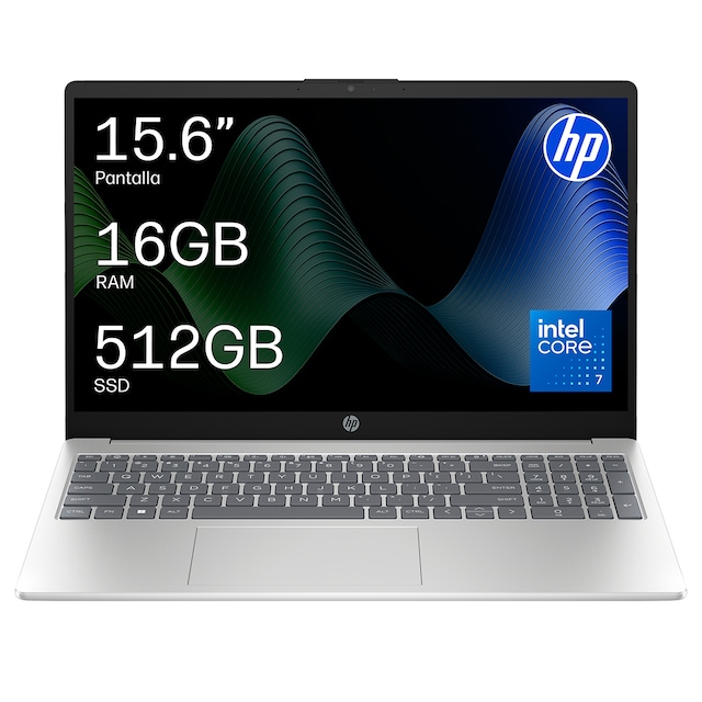 Portátil HP 15-fd1011nsx, Intel Core 7 150U, 16GB, 512GB SSD, 15,6