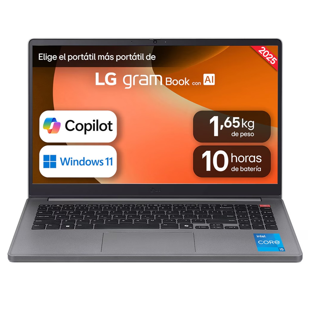 Imagen 0 de Portátil LG gram book 15U50T-G.AA56B, Intel Core i5-1334U, 16GB, 512GB SSD, 15,6", W11