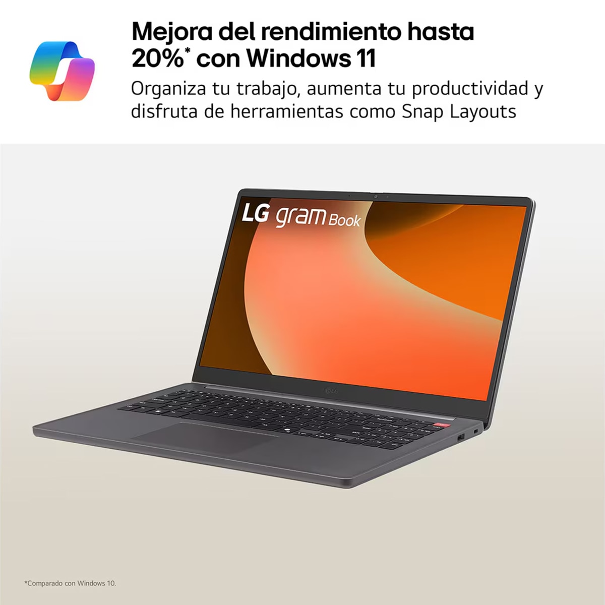 Portátil LG gram book 15U50T-G.AA56B, Intel Core i5-1334U, 16GB, 512GB SSD, 15,6", W11 Plateado-2