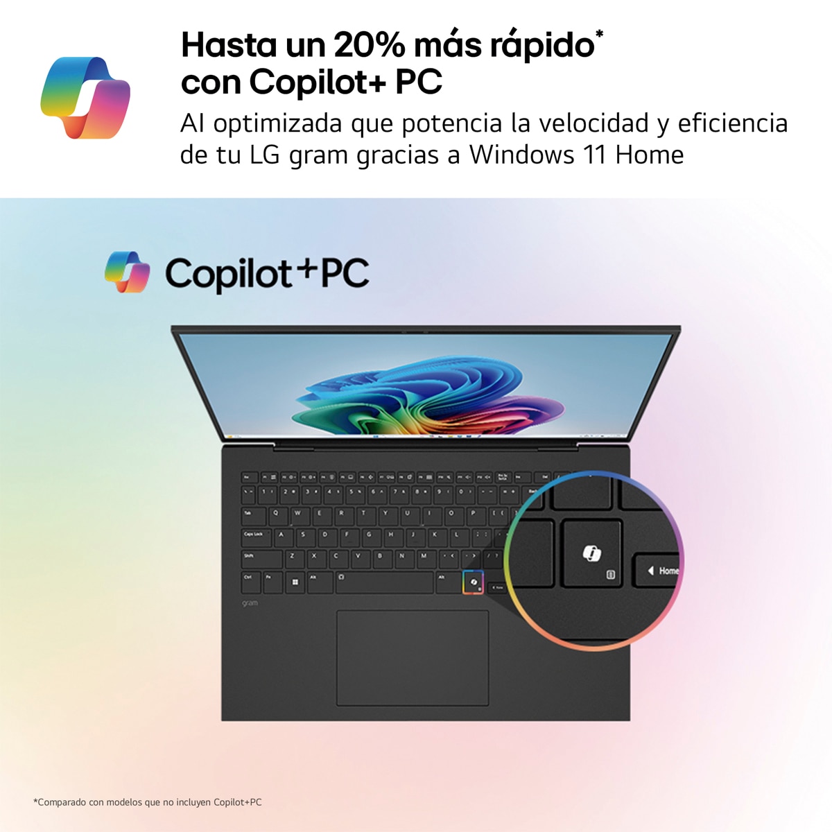 Portátil LG gram Book 16U55U-G.AU85BN, Copilot+ PC, Ryzen AI 7-445, 32 GB, 512 GB SSD, 16", W11 Negro carbón-2