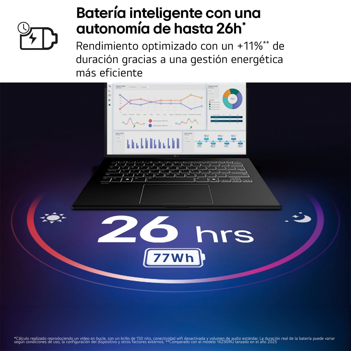 Portátil LG gram Book 16U55U-G.AU85BN, Copilot+ PC, Ryzen AI 7-445, 32 GB, 512 GB SSD, 16", W11 Negro carbón-4