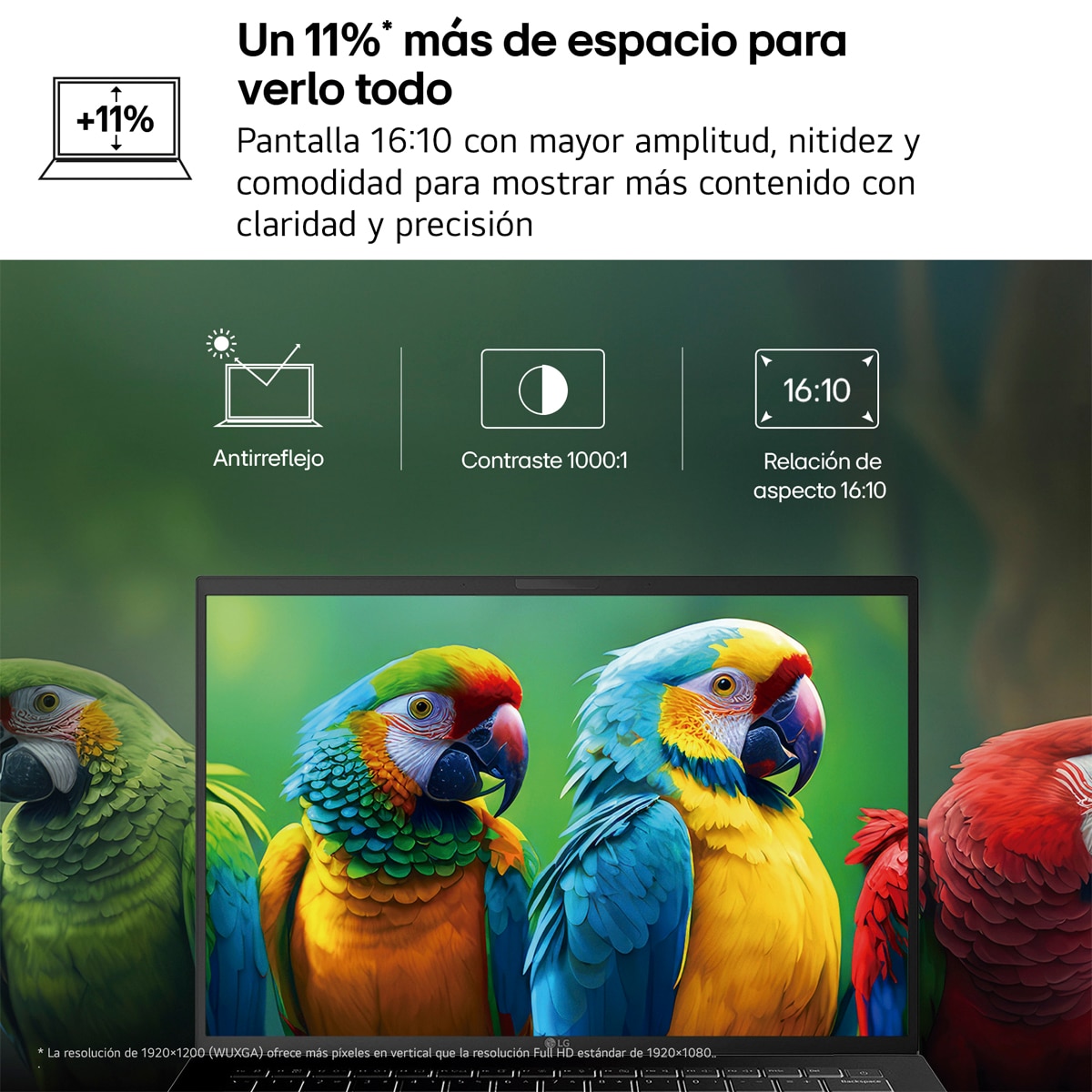 Portátil LG gram Book 16U55U-G.AU85BN, Copilot+ PC, Ryzen AI 7-445, 32 GB, 512 GB SSD, 16", W11 Negro carbón-5