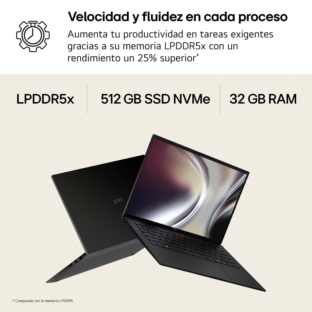 Portátil LG gram Book 16U55U-G.AU85BN, Copilot+ PC, Ryzen AI 7-445, 32 GB, 512 GB SSD, 16", W11 Negro carbón-8
