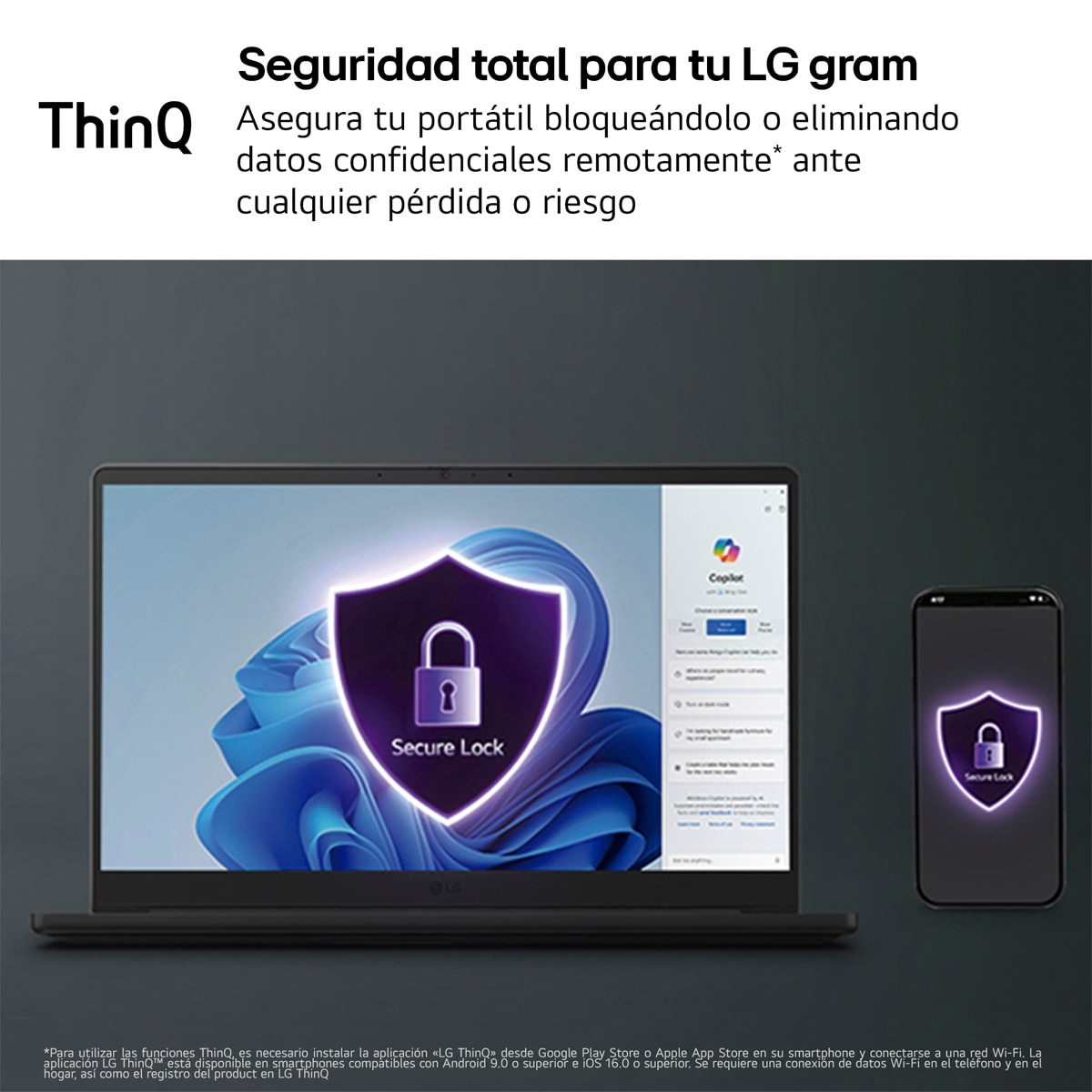 Portátil LG gram Book 16U55U-G.AU85BN, Copilot+ PC, Ryzen AI 7-445, 32 GB, 512 GB SSD, 16", W11 Negro carbón-9