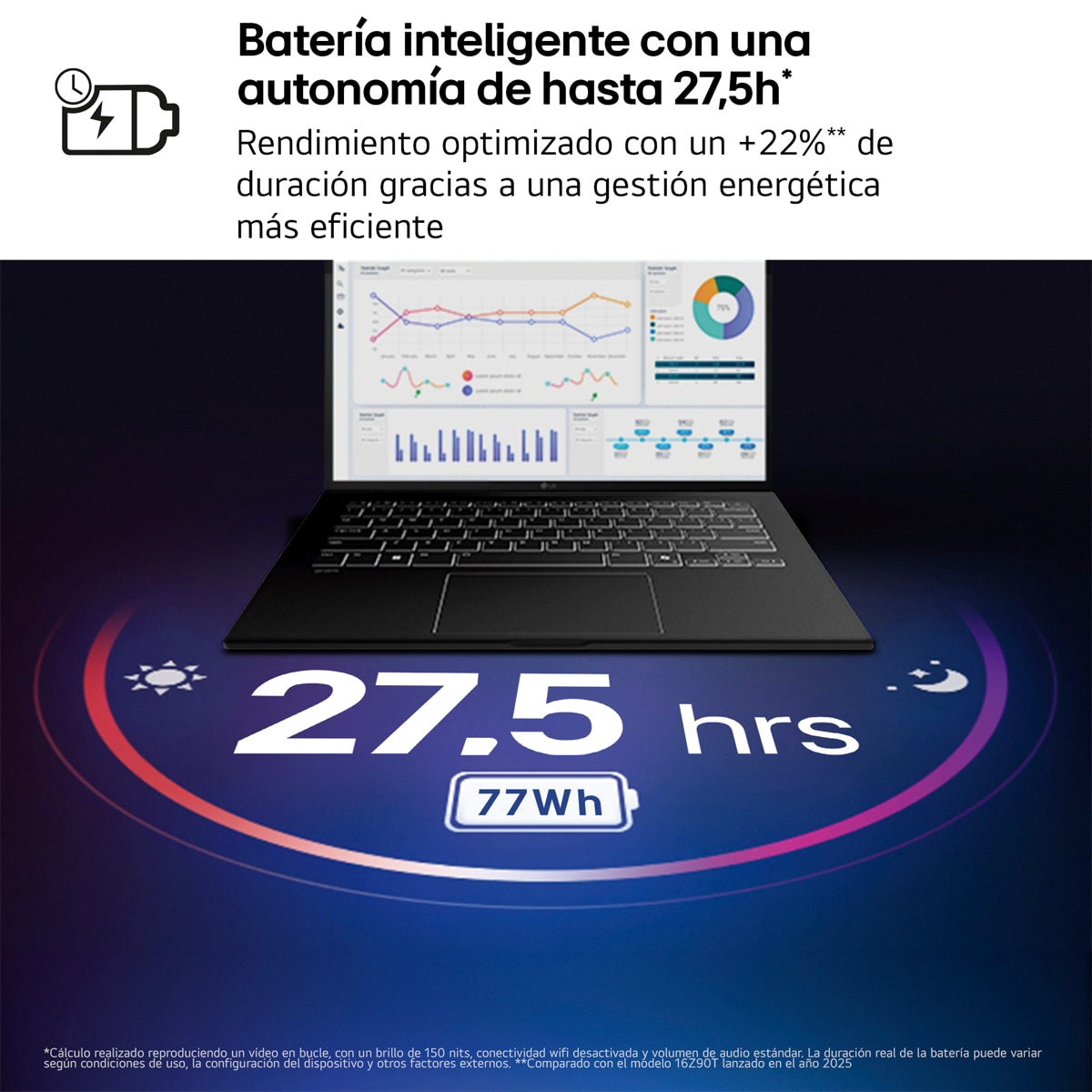 Portátil LG gram Pro 16Z90U-G.AU88BN, Copilot+ PC, Intel Core Ultra 7 355, 32 GB, 1 TB SSD, 16", W11 - Negro carbón Negro carbón-4